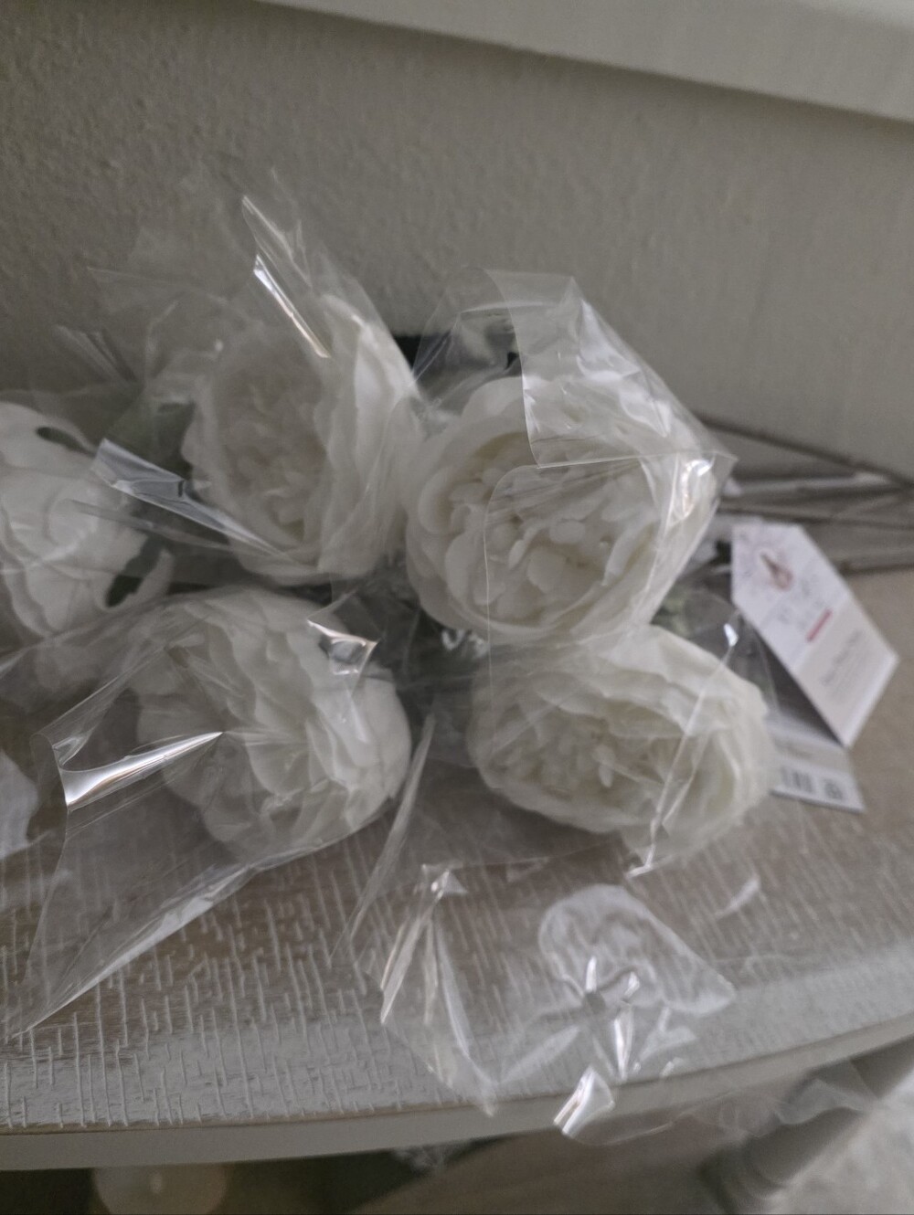 White Artificial Peony Stem Bouquet - Home Accents Bundle Of 6